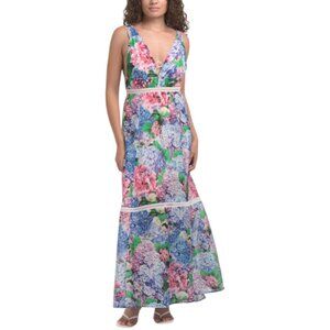 AQUA BLU Flora Maxi Dress
